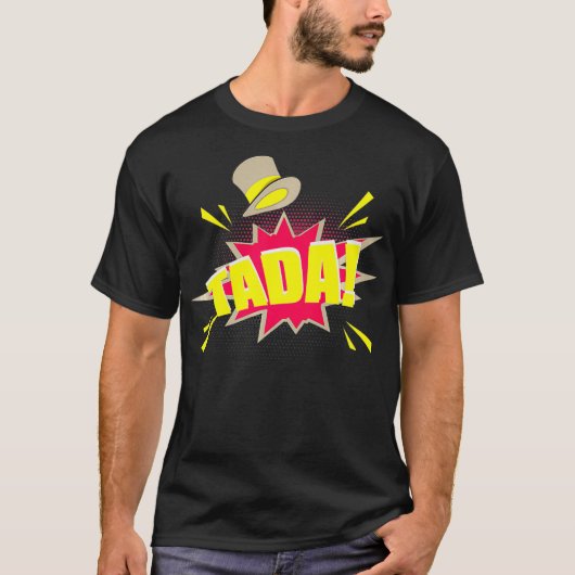 Cool Tada Magic Trick Comic Style Magicians gift P T-shirt (Voorkant)