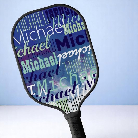 Cool Tafeltennis Spelers Naam Blue Pickleball Paddle