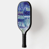 Cool Tafeltennis Spelers Naam Blue Pickleball Paddle (Links)