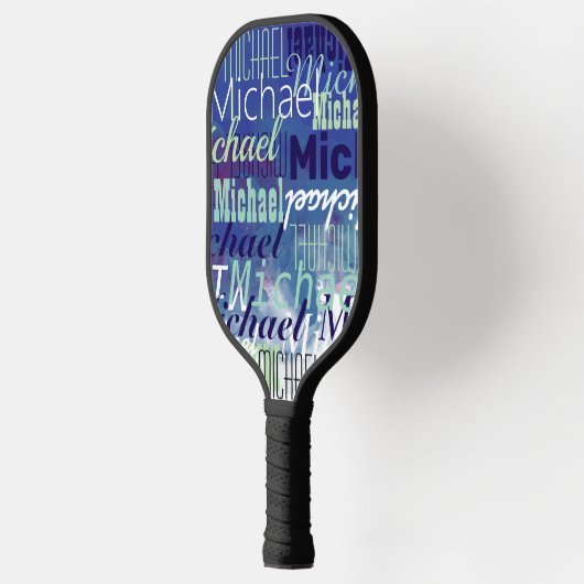 Cool Tafeltennis Spelers Naam Blue Pickleball Paddle (Links)