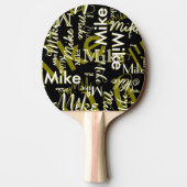 Cool Tafeltennisbat met naam zwart (Achterkant)