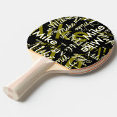 Cool Tafeltennisbat met naam zwart (Voorkant Gekanteld)