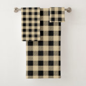 cool tan gebundeld gebuffel bad handdoek (Insitu)