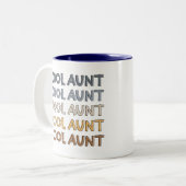 Cool tante Modern Cute Gifts voor tante Tweekleurige Koffiemok (Voorkant links)