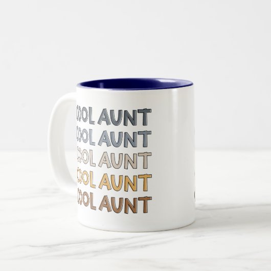 Cool tante Modern Cute Gifts voor tante Tweekleurige Koffiemok (Voorkant links)