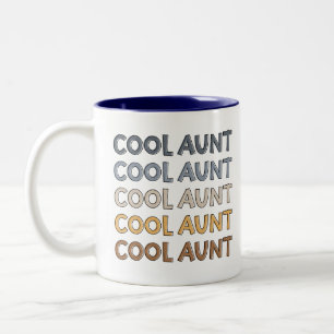 Cool tante Modern Cute Gifts voor tante Tweekleurige Koffiemok