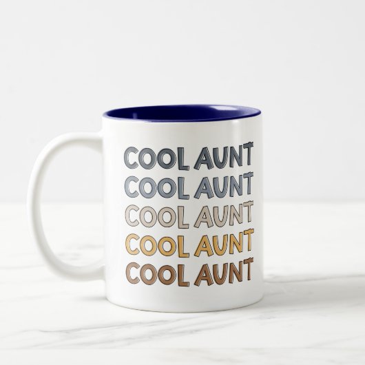 Cool tante Modern Cute Gifts voor tante Tweekleurige Koffiemok (Links)
