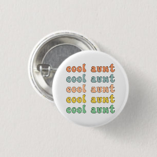Cool tante Modern Retro Cute Gifts voor tante Ronde Button 3,2 Cm