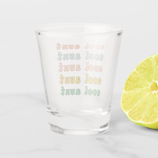 Cool tante Modern Retro Cute Gifts voor tante Shot Glas (Achterkant)