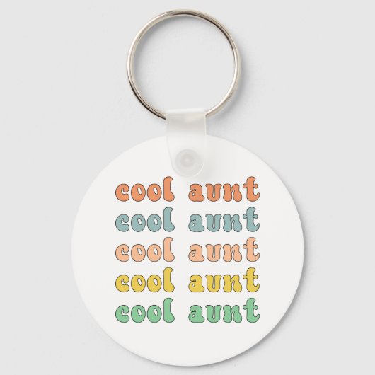 Cool tante Modern Retro Cute Gifts voor tante Sleutelhanger (Voorkant)