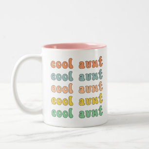 Cool tante Modern Retro Cute Gifts voor tante Tweekleurige Koffiemok