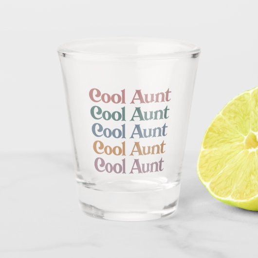 Cool tante Retro Cute Gifts voor tante Shot Glas (Voorkant)