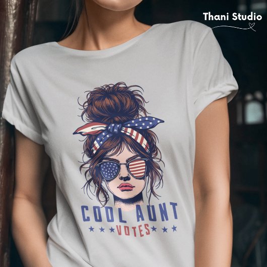 Cool Tante stemt rommelig haar Lady Election T-shirt