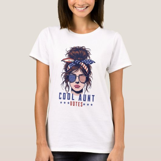 Cool Tante stemt  rommelig haar Lady Election T-shirt (Voorkant)