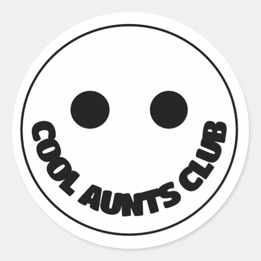 Cool tantes club cadeau ronde sticker (Voorkant)