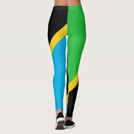 Cool Tanzania Flag Mode Leggings (Achterkant)