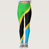 Cool Tanzania Flag Mode Leggings (Voorkant)