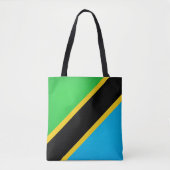 Cool Tanzania Flag Mode Tote Bag (Voorkant)
