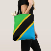 Cool Tanzania Flag Mode Tote Bag (Dichtbij)