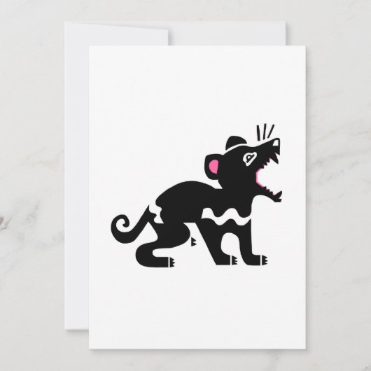 Cool Tasmanian DEVIL - Bedreigde dieren grafiek Feestdagenkaart (Voorkant)