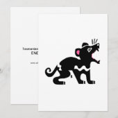 Cool Tasmanian DEVIL - Bedreigde dieren grafiek Feestdagenkaart (Voorkant / Achterkant)