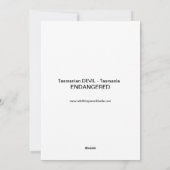 Cool Tasmanian DEVIL - Bedreigde dieren grafiek Feestdagenkaart (Achterkant)