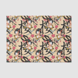 Cool tattoo lovers betegeld tissuepapier