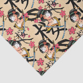 Cool tattoo lovers betegeld tissuepapier (Detail)