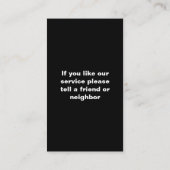 Cool Taxi Transportation Design Visitekaartje (Achterkant)