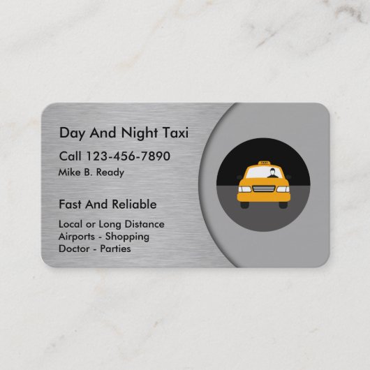 Cool Taxi-Visitekaartjes Visitekaartje (Voorkant)