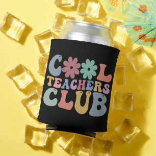 Cool Teacher Club Retro Groovy Terug naar school Blikjeskoeler