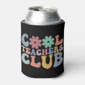 Cool Teacher Club Retro Groovy Terug naar school Blikjeskoeler (Blikje Voorkant)