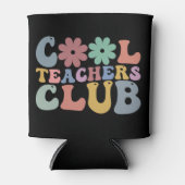 Cool Teacher Club Retro Groovy Terug naar school Blikjeskoeler (Voorkant)
