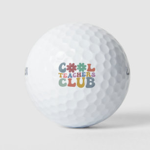 Cool Teacher Club Retro Groovy Terug naar school Golfballen