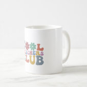 Cool Teacher Club Retro Groovy Terug naar school Koffiemok (Voorkant rechts)
