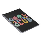 Cool Teacher Club Retro Groovy Terug naar school Notitieboek (Rechterzijde)