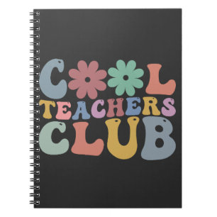 Cool Teacher Club Retro Groovy Terug naar school Notitieboek