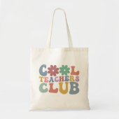 Cool Teacher Club Retro Groovy Terug naar school Tote Bag (Voorkant)