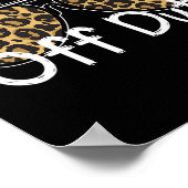 Cool Teacher Off Duty Leopard Zonnebril Terug naar Poster (Hoek)