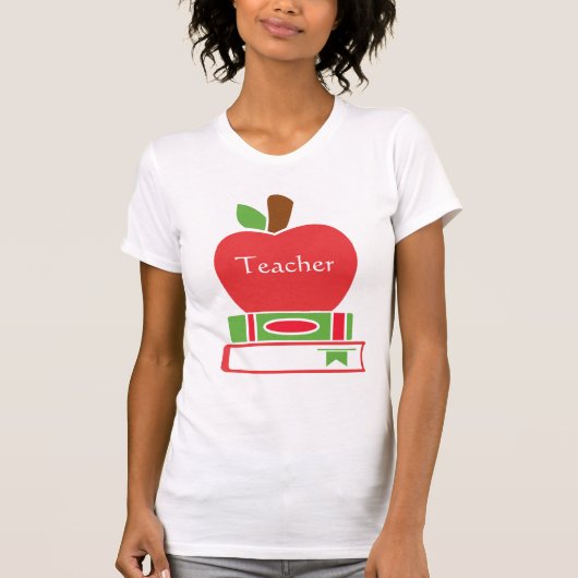 Cool Teacher Red Apple Books T-shirt (Voorkant)