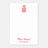 Cool Teacher School Supply Organizer Post-it Notes (Voorkant)