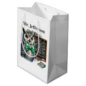 Cool Teacher uil naam toevoegen Medium Cadeauzakje (Achterkant Gekanteld)