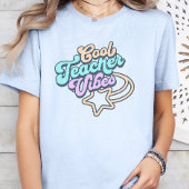 Cool Teacher Vibes Retro Stijl Cadeau T-shirt