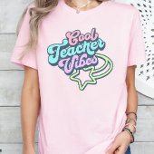 Cool Teacher Vibes Retro Styling Gift Groen T-shirt