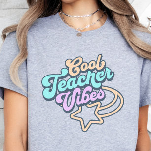 Cool Teacher Vibes Retro Styling Gift T-shirt