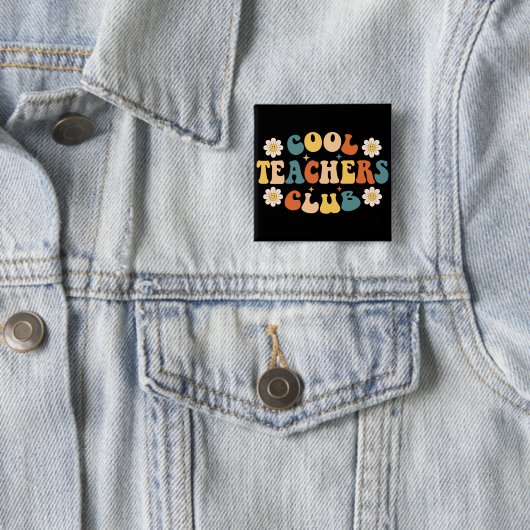 Cool Teachers Club Vierkante Button 5,1 Cm (In situ)