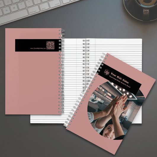 Cool Team Afbeelding Hair Stylist Logo Motto Notitieboek