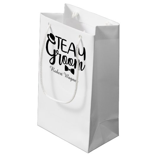 Cool team bruidegom aanpasbaar klein cadeauzakje (Achterkant Gekanteld)