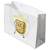 Cool Team Gegrilde Kaas Gift Grappig Squad Toasted Groot Cadeauzakje (Achterkant Gekanteld)