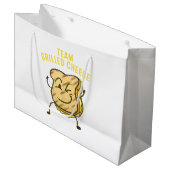 Cool Team Gegrilde Kaas Gift Grappig Squad Toasted Groot Cadeauzakje (Voorkant Gekanteld)